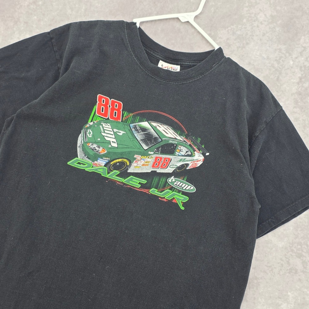Vintage 2008 NASCAR Dale Jr 88 Amp Energy T-Shirt Black Mens L Chase Authentics
